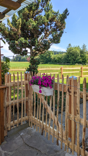 Gartentor Rollenzaun Kastanie