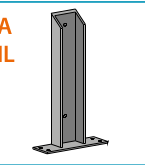Pfostenträger U Form 6x80x500mm