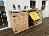 Mülltonnenbox Rhombus Lärche