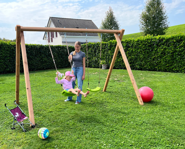 Lärche Doppelschaukel Komplettset